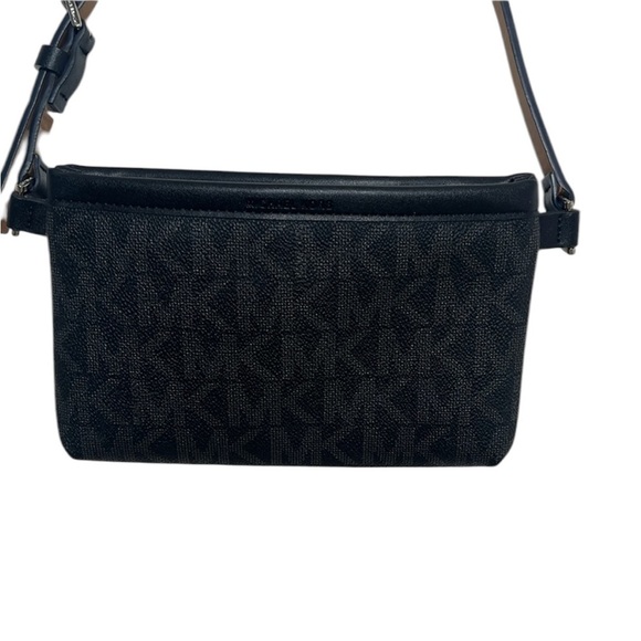 Michael Michael Kors Black Monogram Belt Purse Fanny Pack - Picture 2 of 7